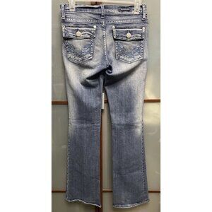 Rock & Republic Stevie Vintage Y2K 90s Blue Rhinestone Pockets Denim Jeans Sz 27
